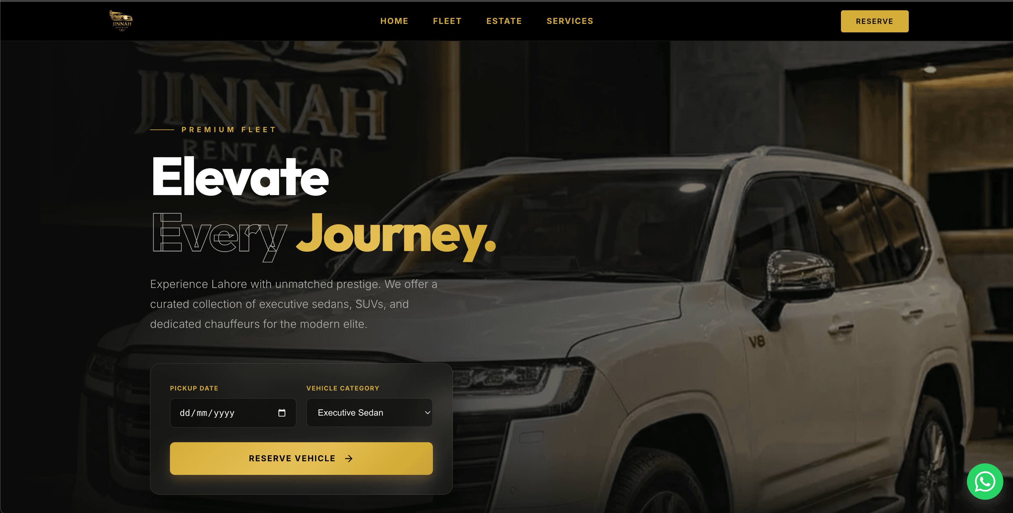 Jinnah Rent A Car Website
